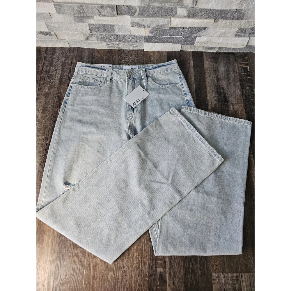 NEW Vervet Womens Jeans 28 Leslie 90s Vintage Flare Drestressed Measures 32x34.5